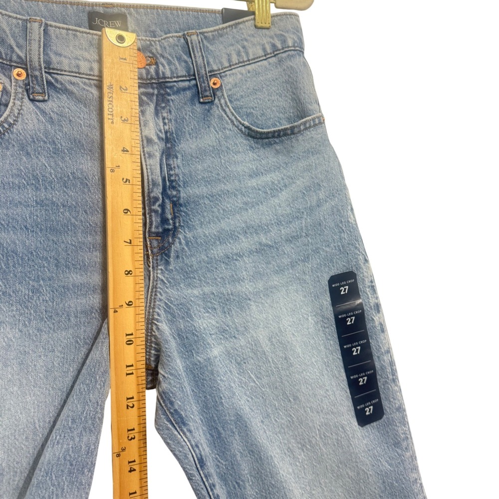 J.Crew Wide-leg Cropped Jeans 27 Spring Storm Wash NWT All-day Stretch BX560 - Picture 8 of 12